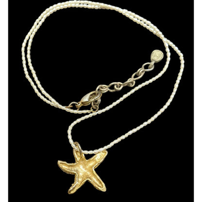 Michael Michaud Freshwater Pearl With Starfish Pendant Necklace