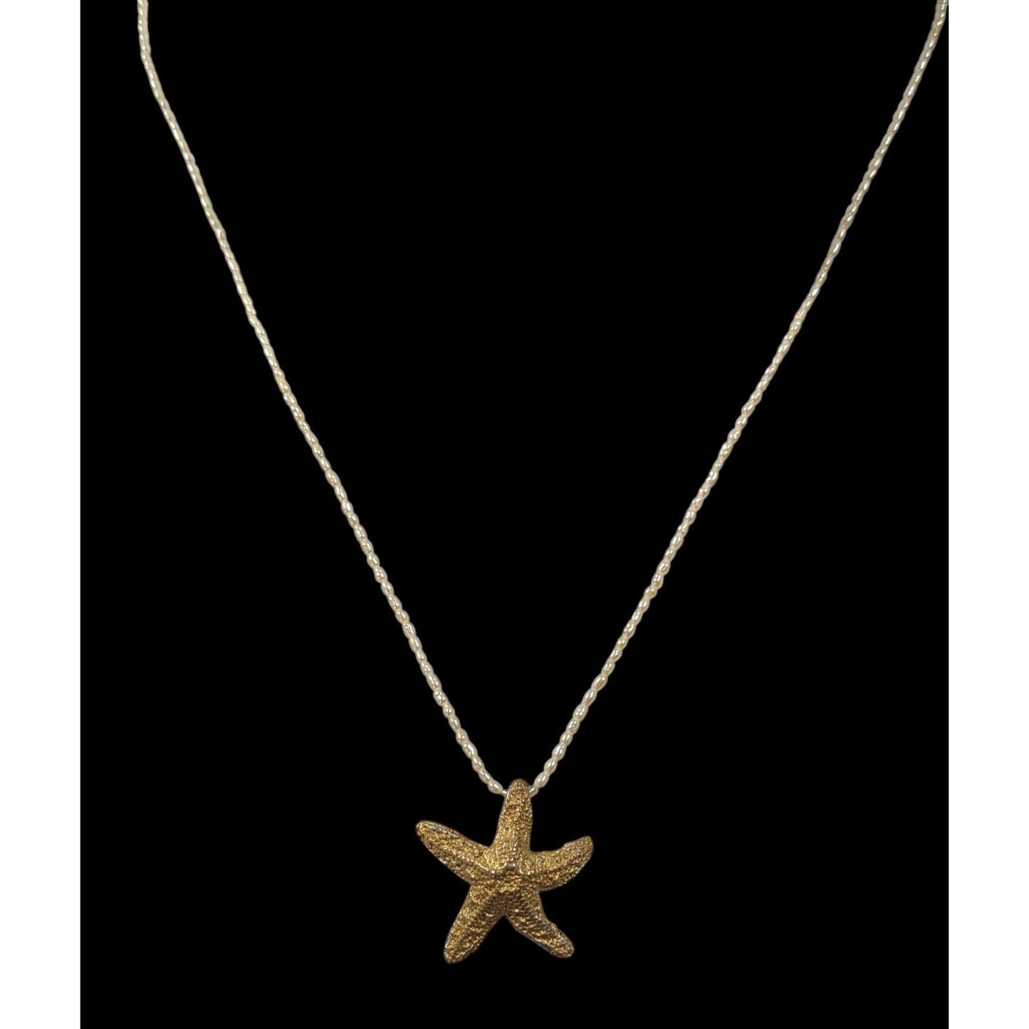 Michael Michaud Freshwater Pearl With Starfish Pendant Necklace