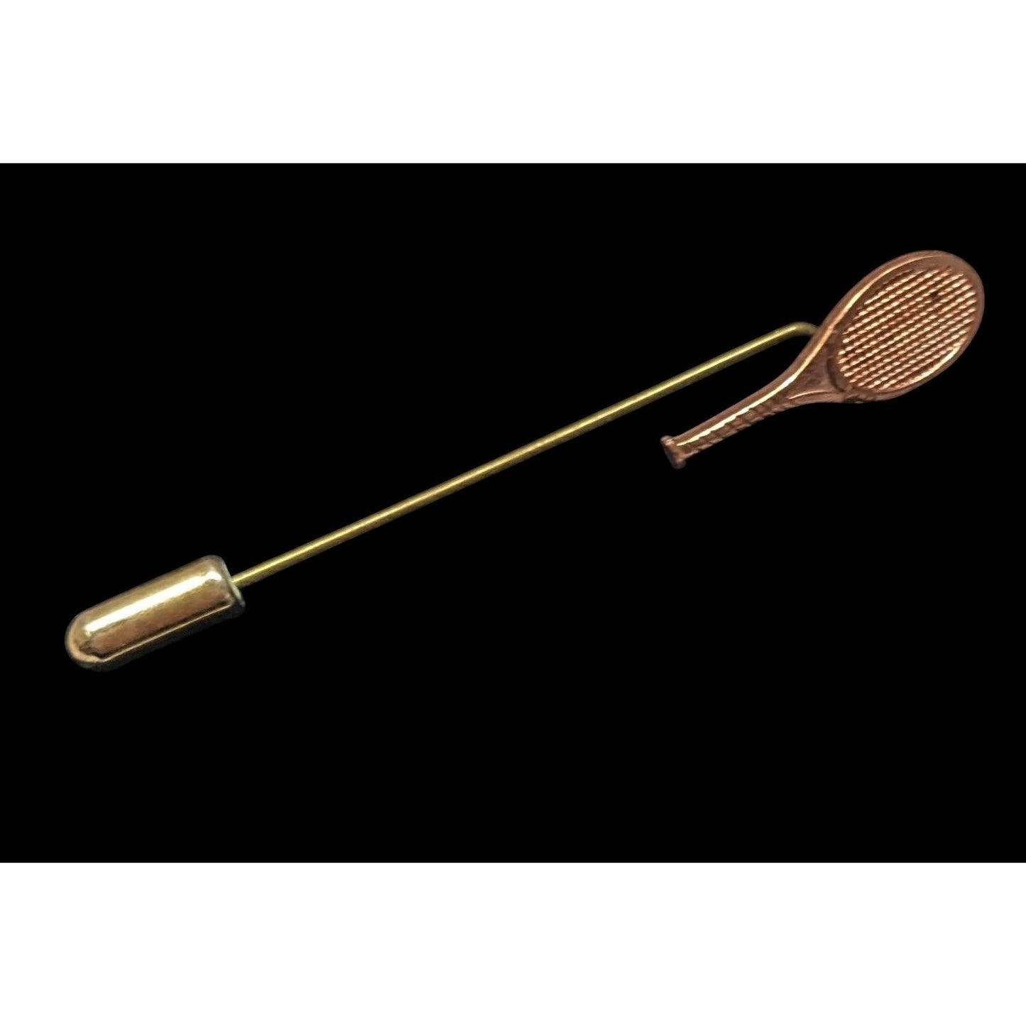 Vintage Copper Tone Tennis Racket Stick Pin