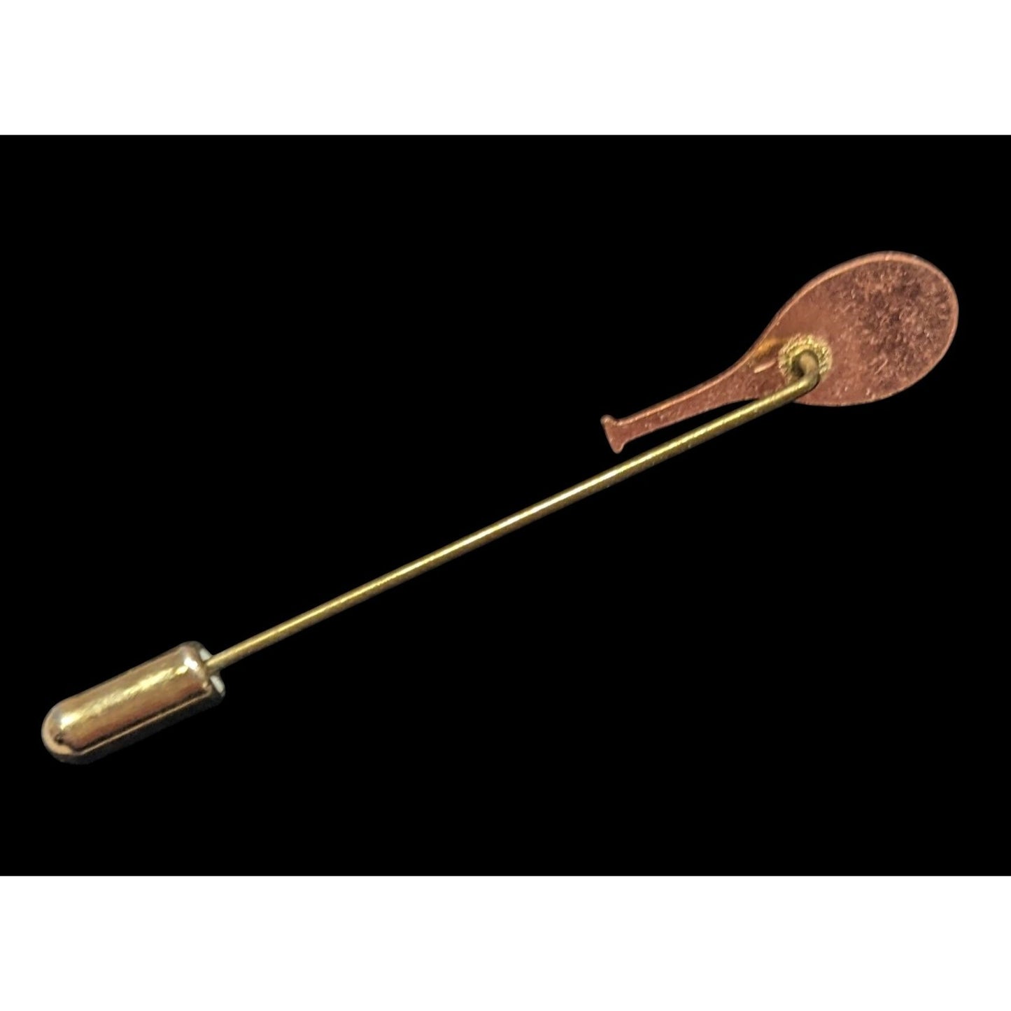 Vintage Copper Tone Tennis Racket Stick Pin