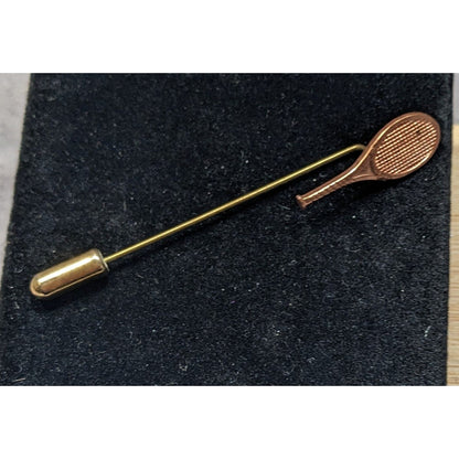 Vintage Copper Tone Tennis Racket Stick Pin