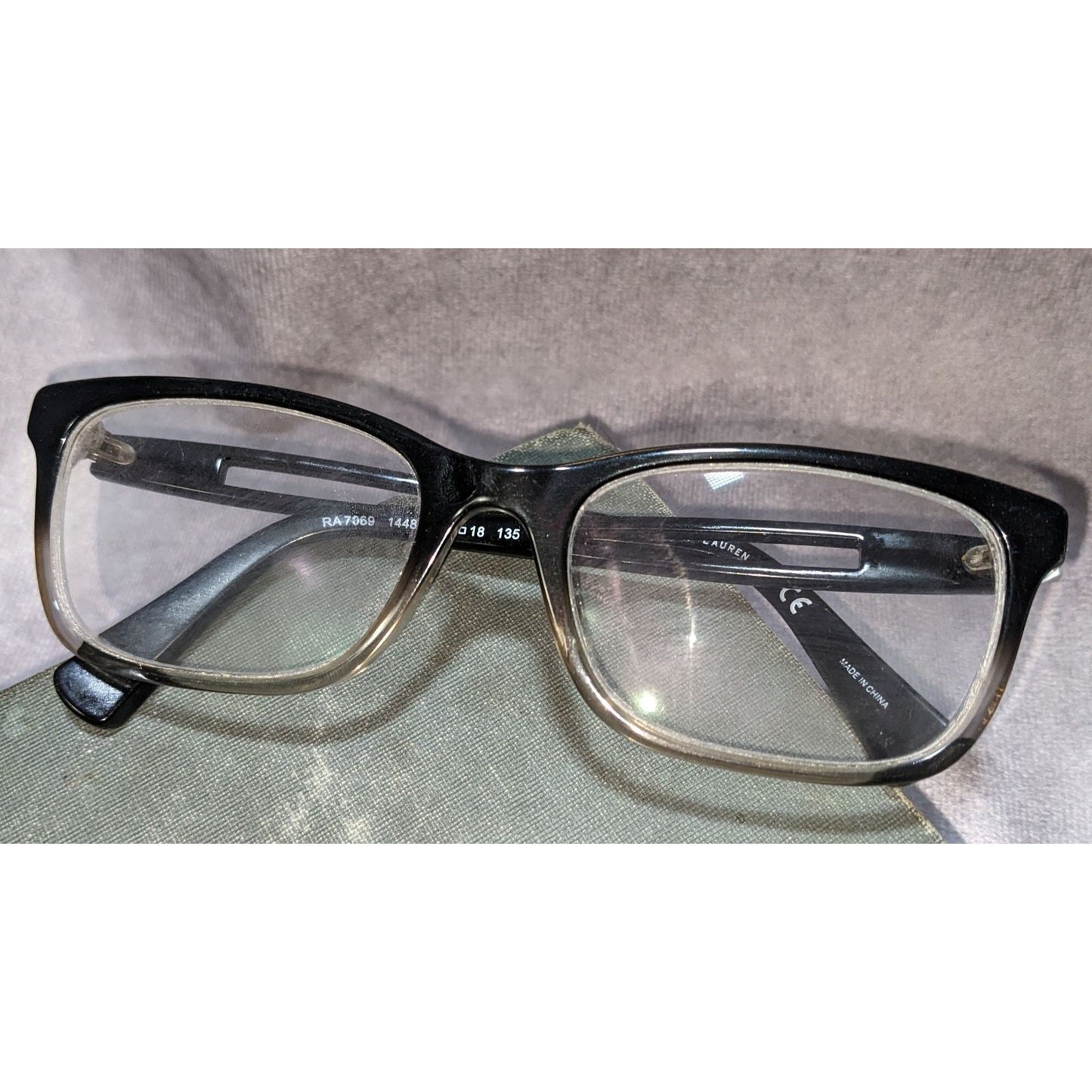 Ralph Lauren RA7069 Shiny Gradient Black Eyeglass Frames