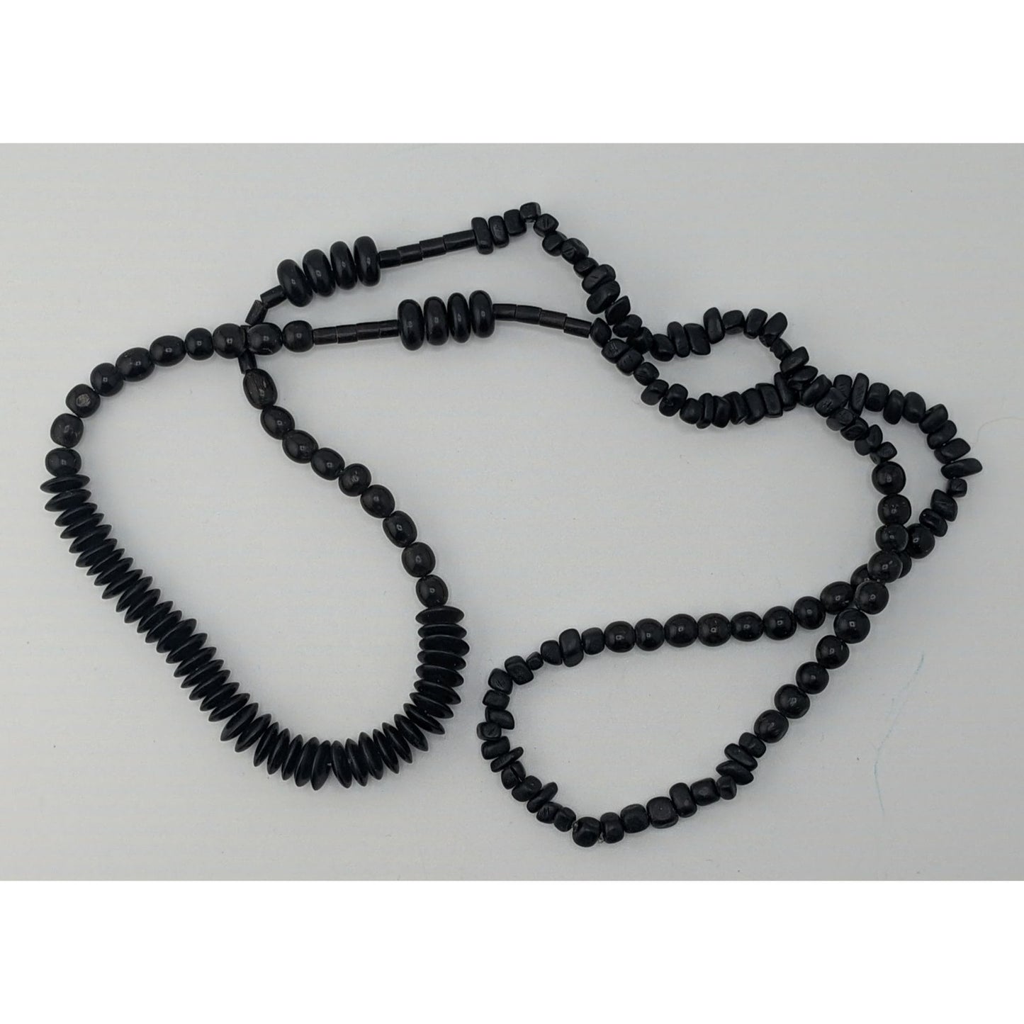 Black Wooden Beaded Necklace