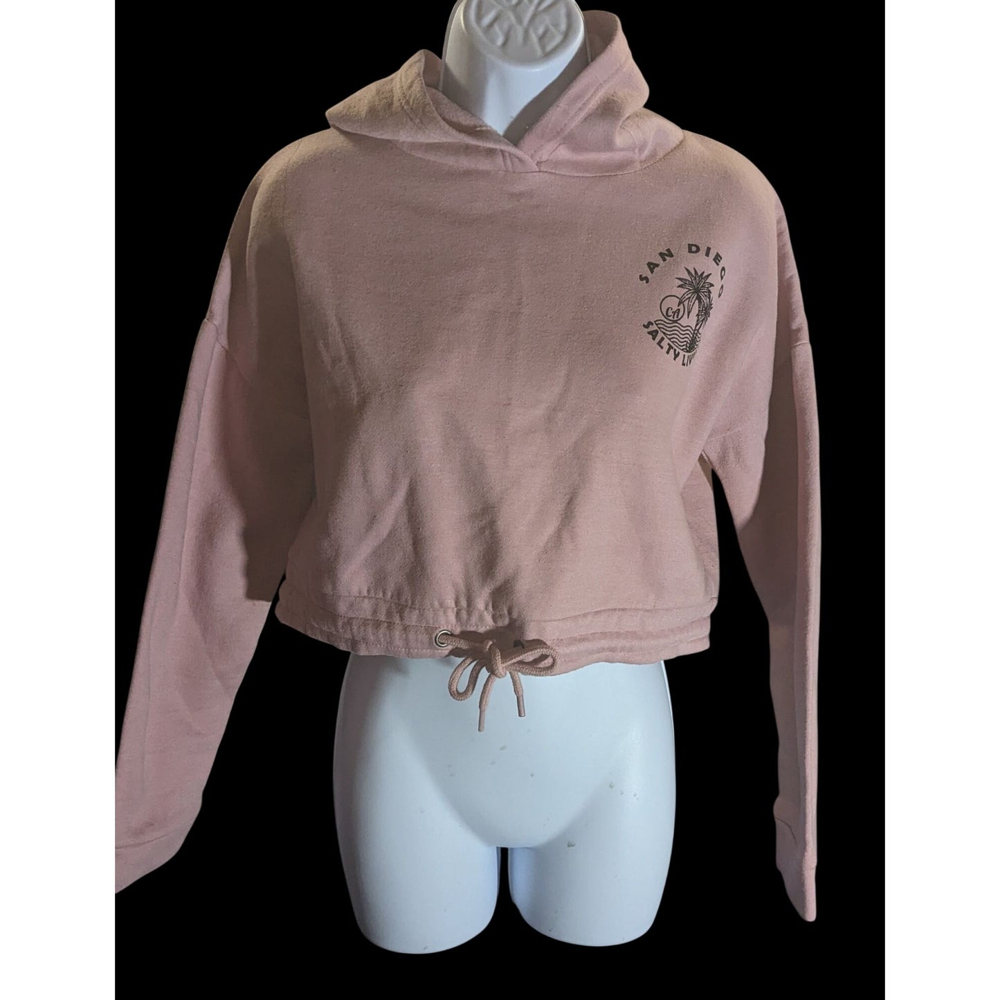 San Diego Salty Living Hoodie Pink Beach Coastal Summer Pullover