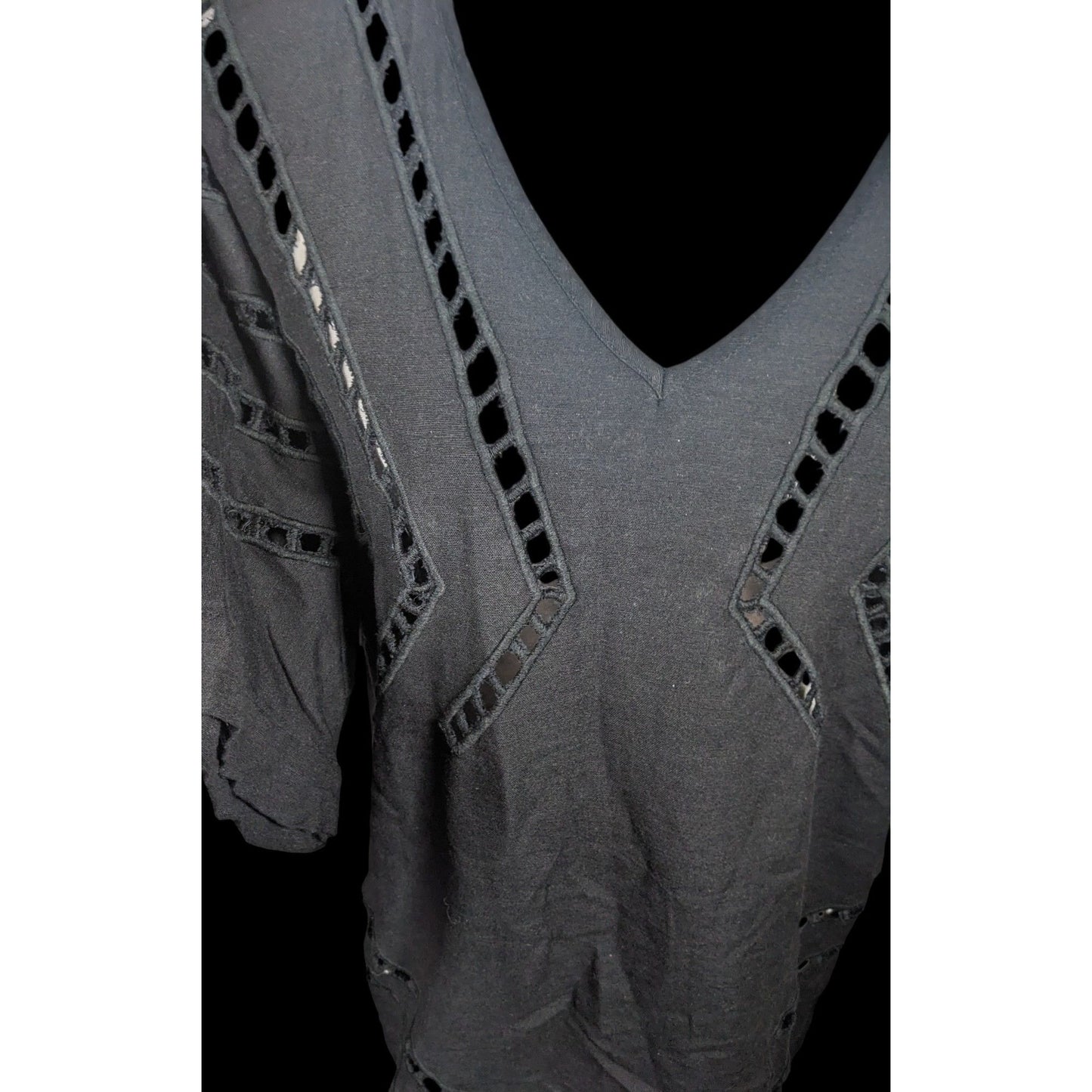 Vix Paula Hermanny Gothic Black Swim Cover With Cutout Accents