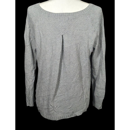 Gap Grey Preppy Cotton Pleat Back Sweater