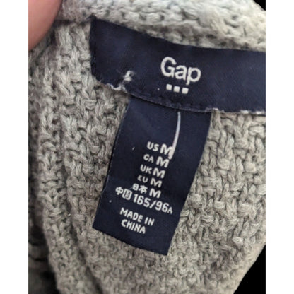 Gap Grey Preppy Cotton Pleat Back Sweater