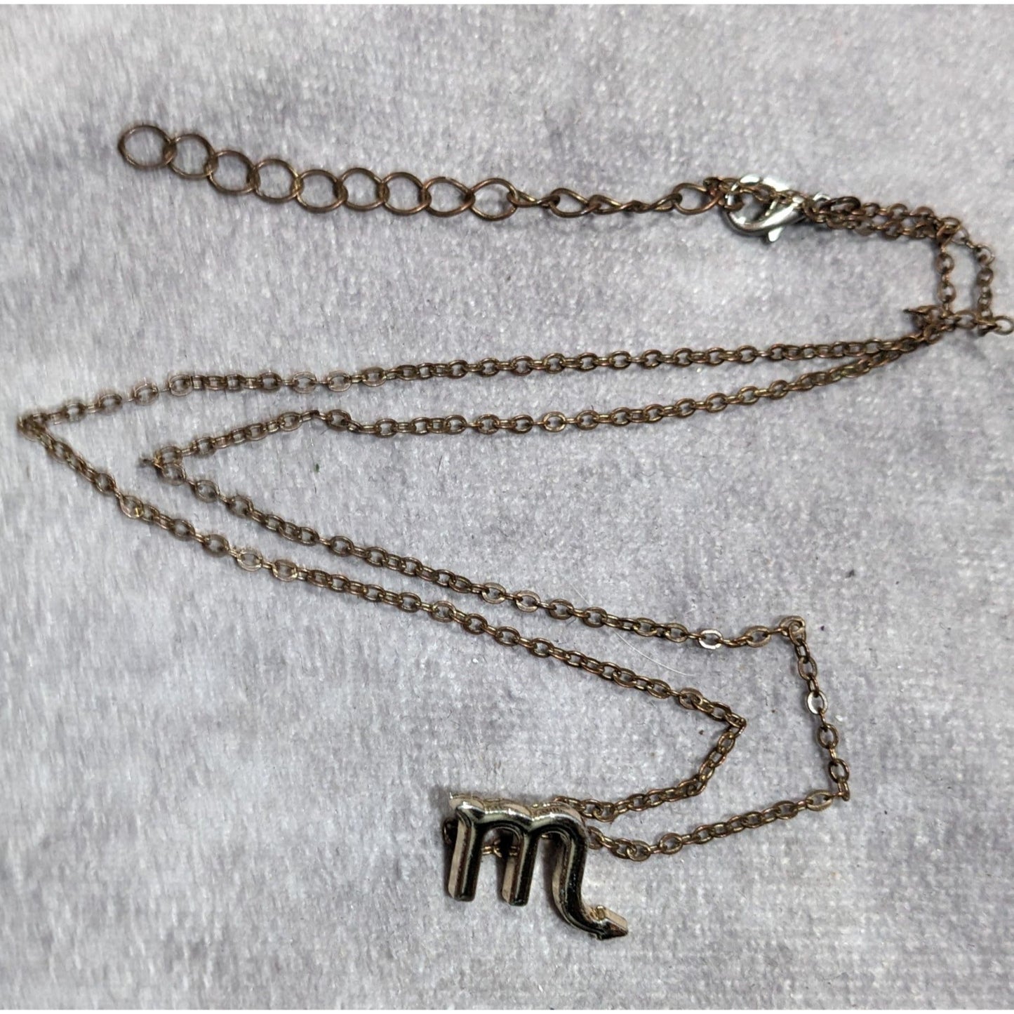 Minimalist Scorpio Zodiac Gold Tone Pendant Necklace