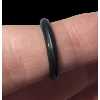 Simple Black Rubber Fashion Ring Size 6 1/4