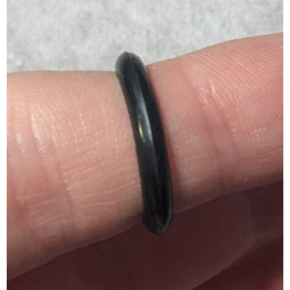 Simple Black Rubber Fashion Ring Size 6 1/4