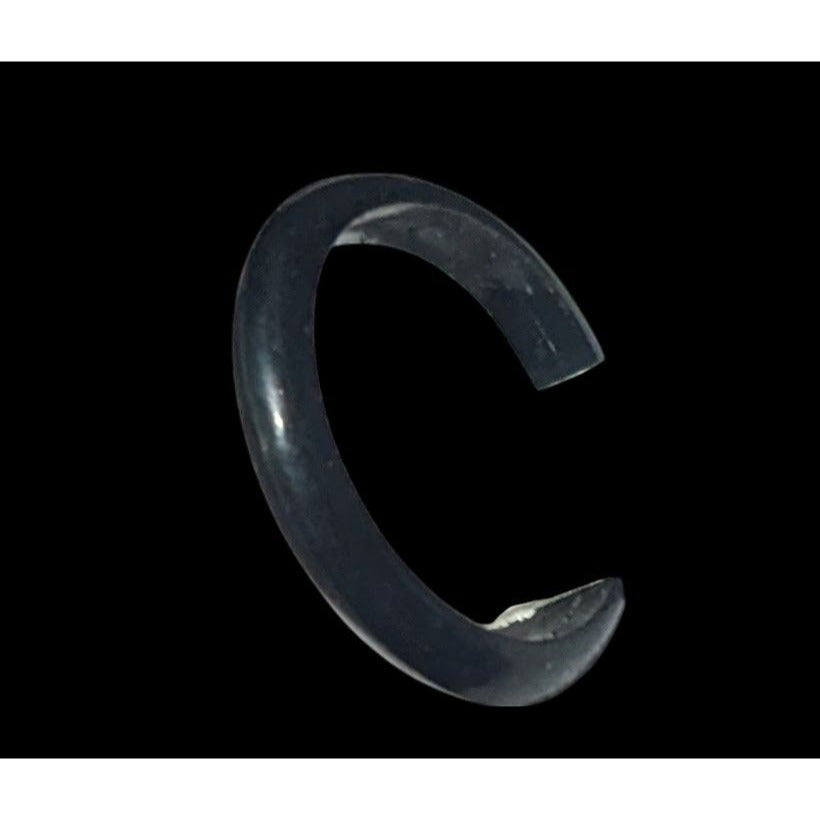 Simple Black Rubber Fashion Ring Size 6 1/4