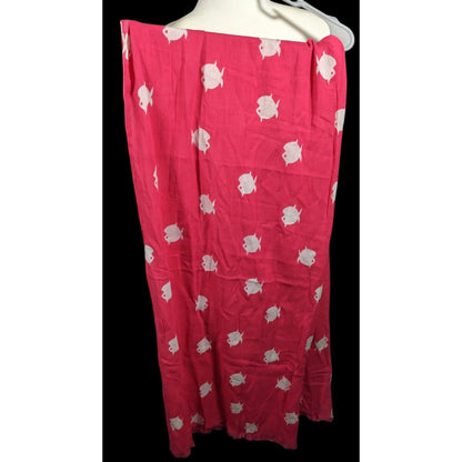 Banana Republic White And Pink Fish Scarf