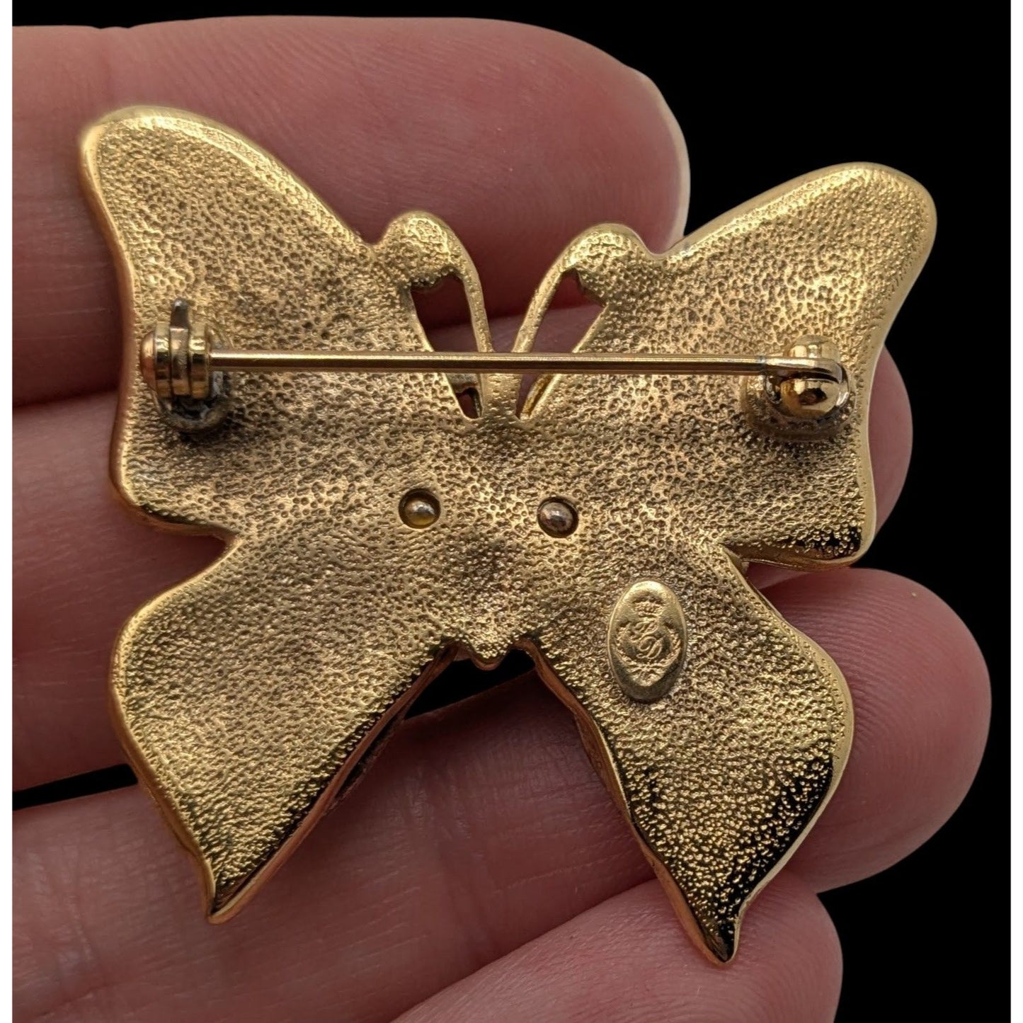 Vintage Premier Designs Butterfly Brooch Gold Silver Fairy Garden Nature Pin