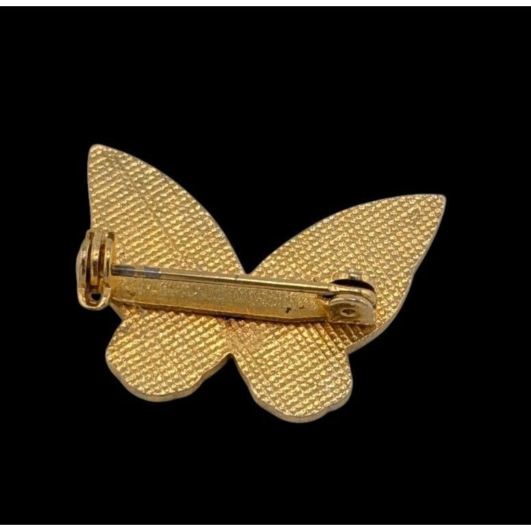 Vintage Cloisonne Rainbow Butterfly Brooch