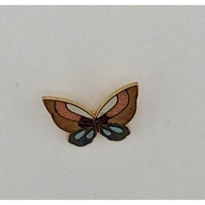 Vintage Cloisonne Rainbow Butterfly Brooch
