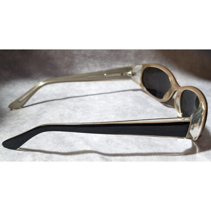 Guess GU281 Black And Shimmery Cream Oval Sunglasses