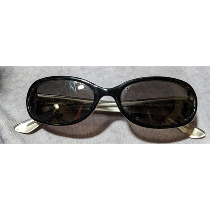 Guess GU281 Black And Shimmery Cream Oval Sunglasses