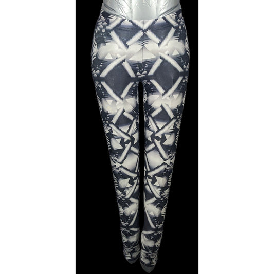 Black Milk Black And White Geometric Print Leggings Size XS