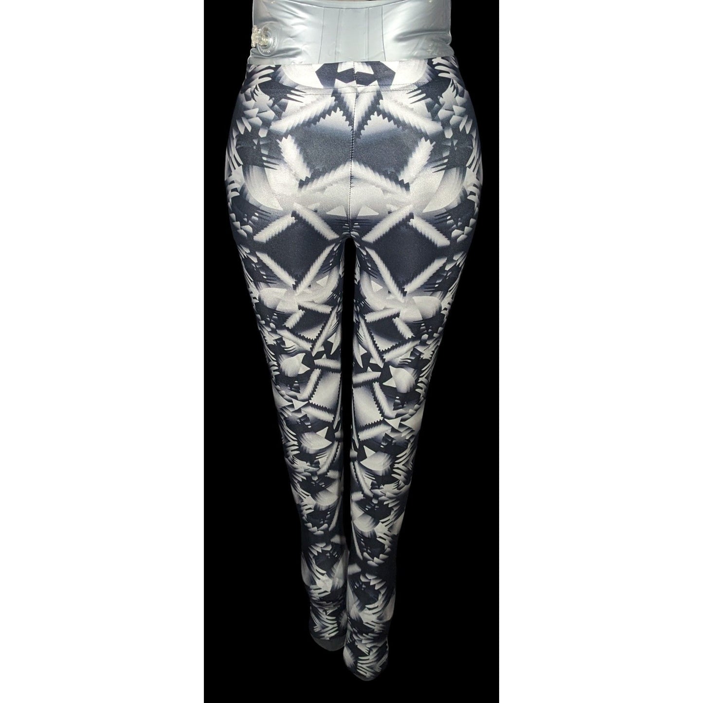 Black Milk Black And White Geometric Print Leggings Size XS