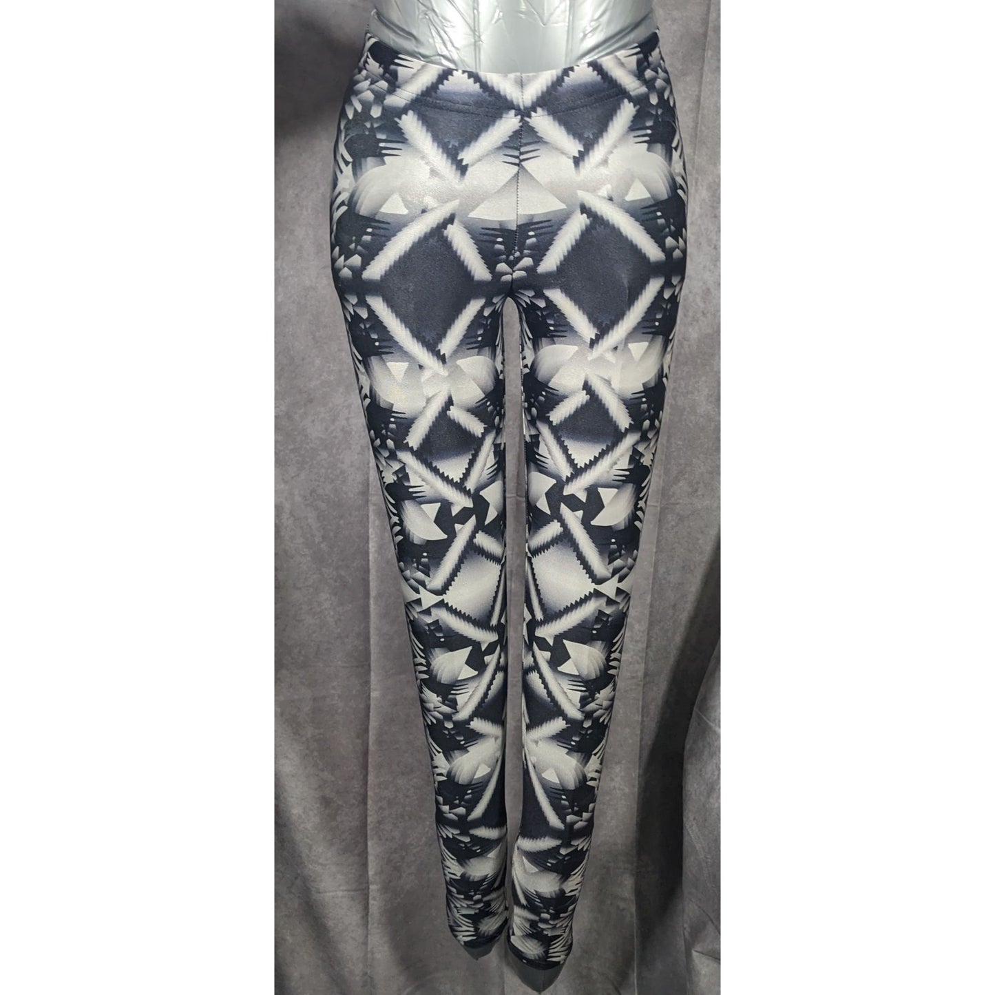 Black Milk Black And White Geometric Print Leggings Size XS