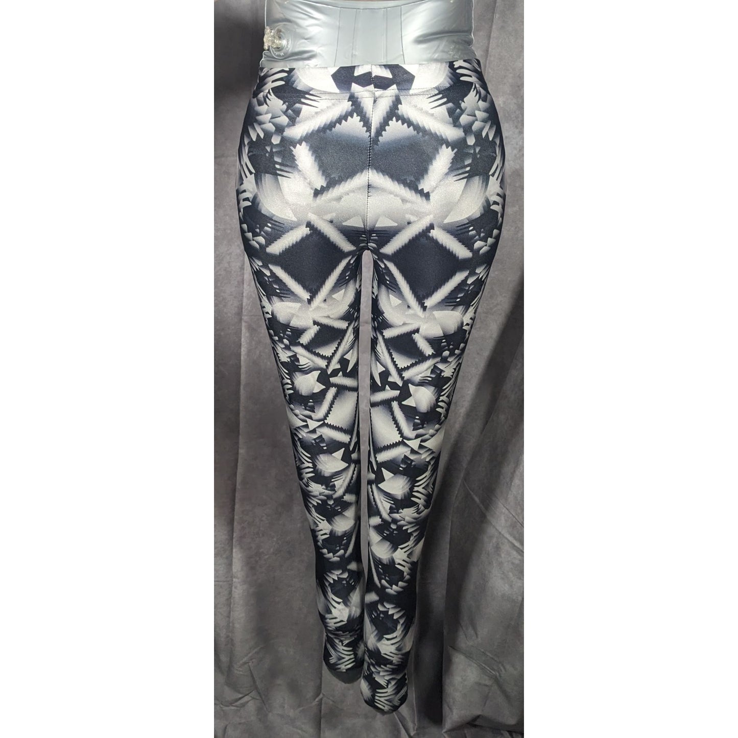 Black Milk Black And White Geometric Print Leggings Size XS