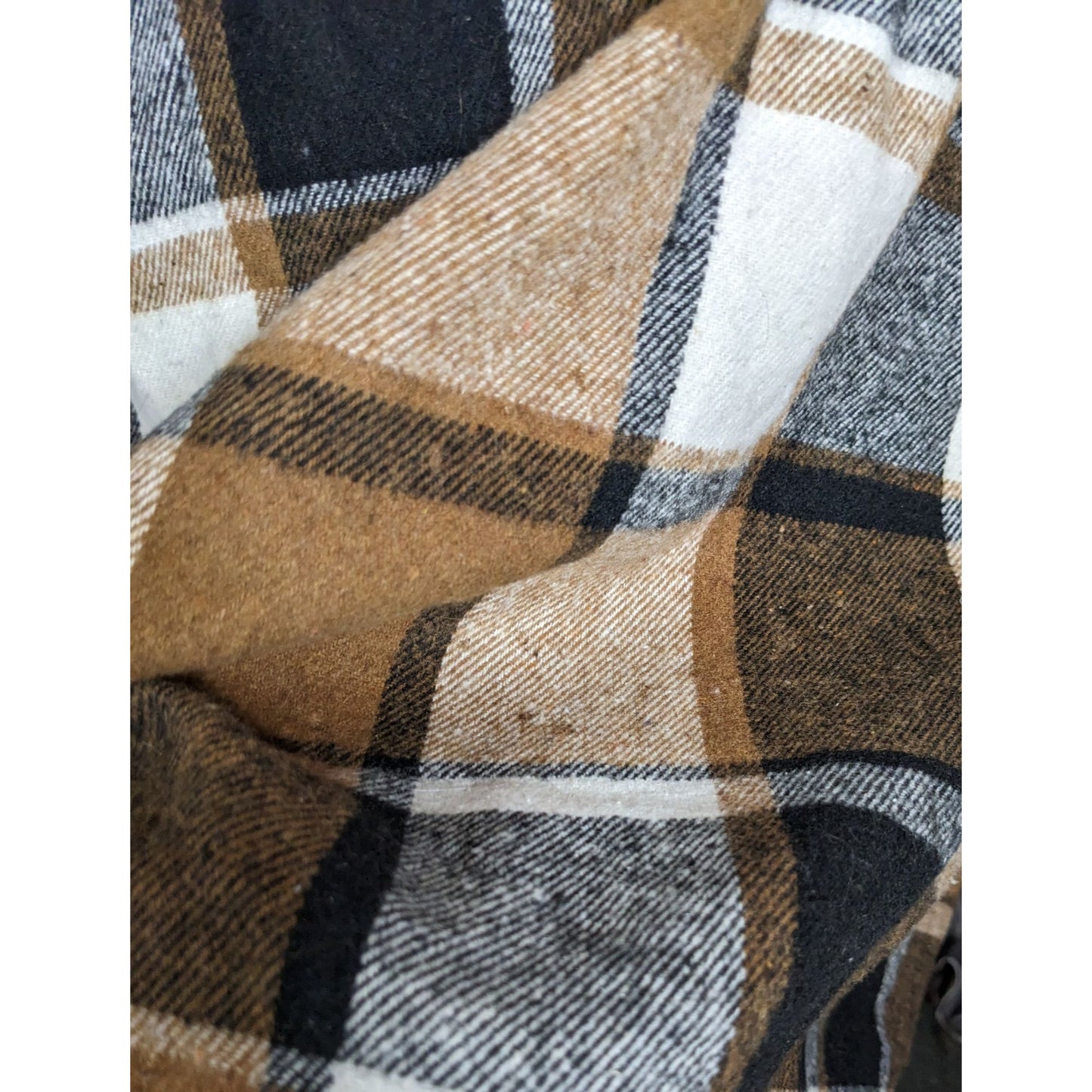 Shien 90s Style Grunge Brown Plaid Asymmetrical Skirt With Tie Accent