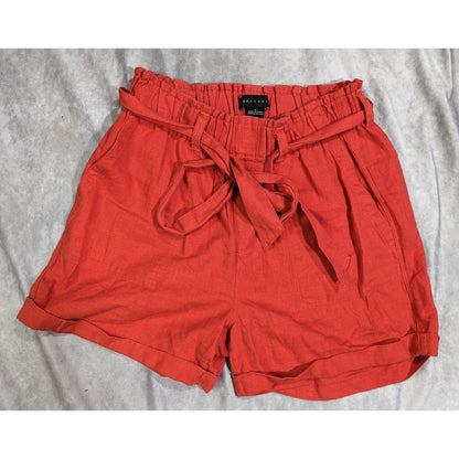 Casual Red Slouchy Linen Shorts by Sanctuary