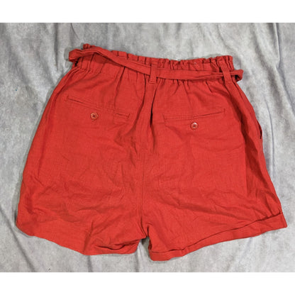 Casual Red Slouchy Linen Shorts by Sanctuary