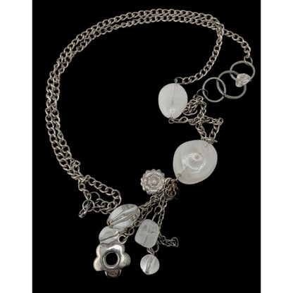 Y2K Retro Floral Cluster Charm Pendant Necklace