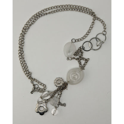 Y2K Retro Floral Cluster Charm Pendant Necklace