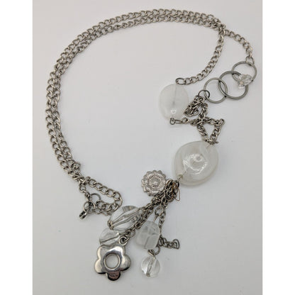 Y2K Retro Floral Cluster Charm Pendant Necklace