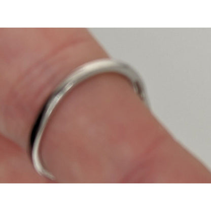 Smoky Quartz Silver Tone Floral Swirl Ring Size 7.75