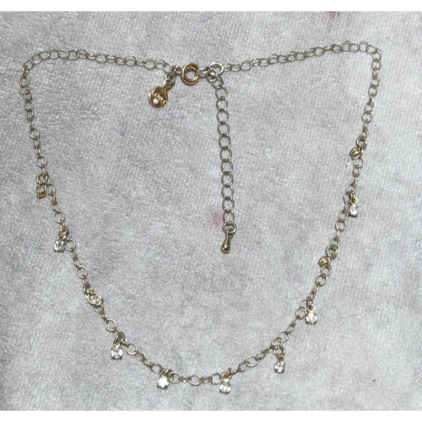 Minimalist Glam Ann Taylor Loft Rhinestone Necklace