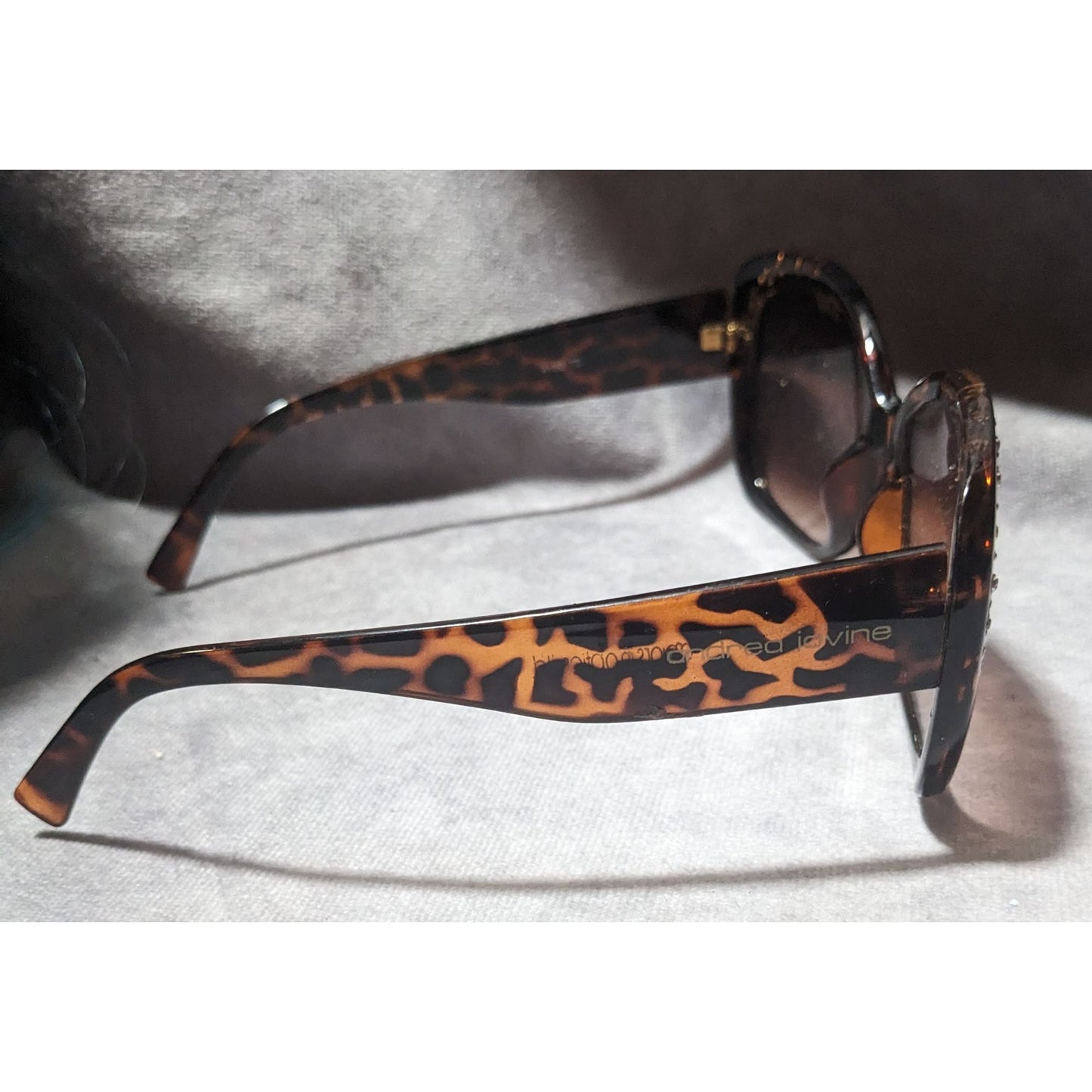 Andrea Jovine Rhinestone Tortoise Sunglasses