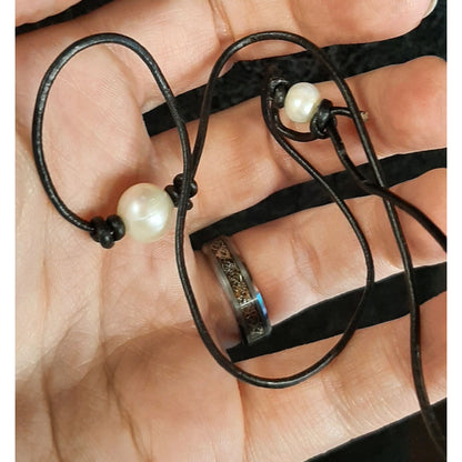 Minimalist Single Faux Pearl Necklace With Adjustable Cord