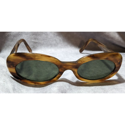 Moschino Vintage 90s Oval Tortoise Sunglasses