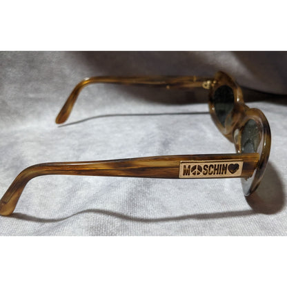 Moschino Vintage 90s Oval Tortoise Sunglasses