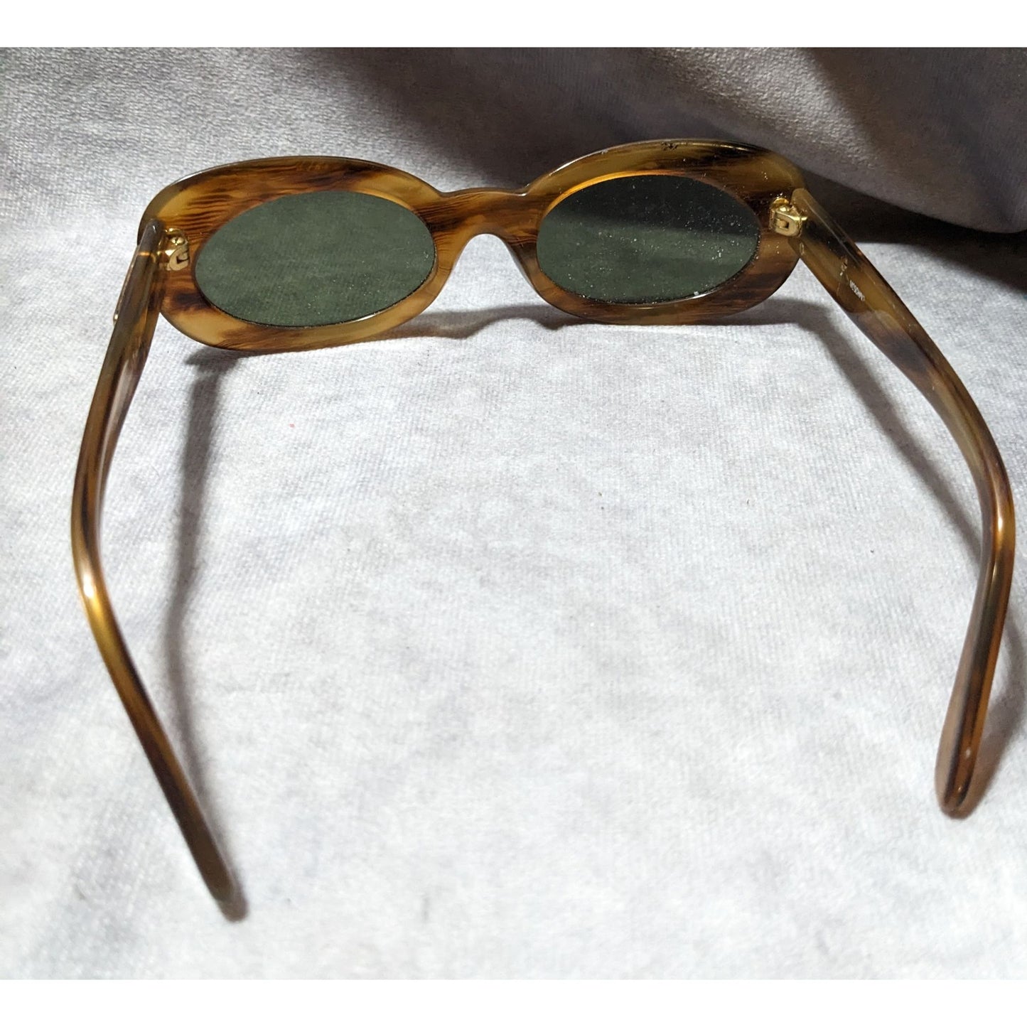 Moschino Vintage 90s Oval Tortoise Sunglasses