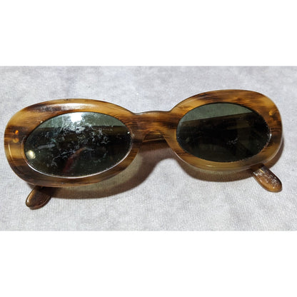 Moschino Vintage 90s Oval Tortoise Sunglasses