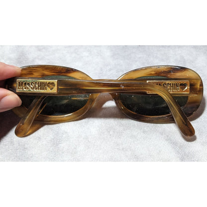 Moschino Vintage 90s Oval Tortoise Sunglasses