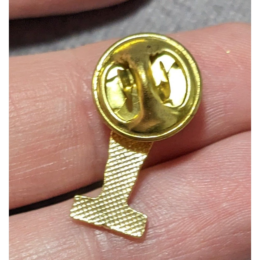 Vintage 90s Gold Tone Exchange Club Lapel Pin