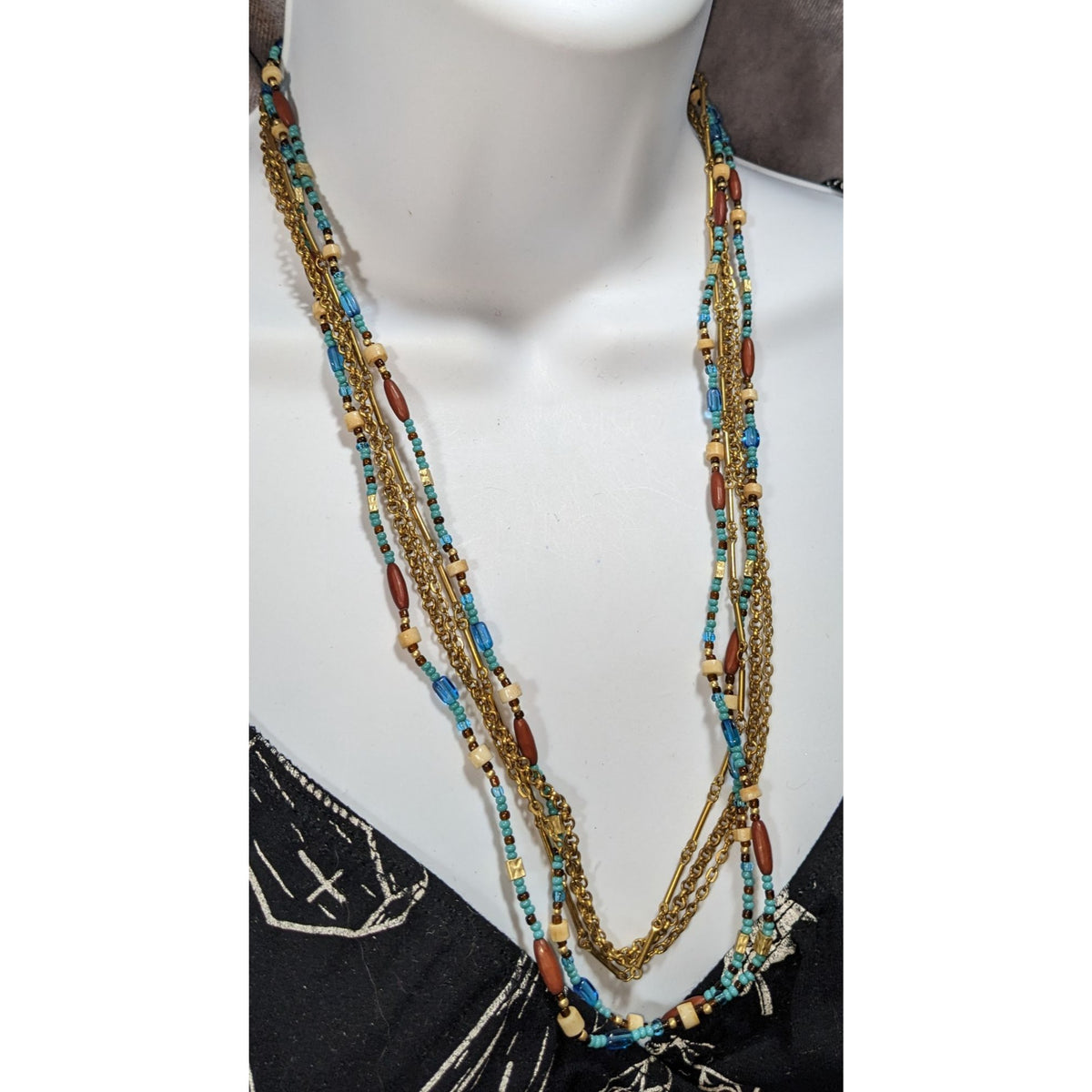 Vintage Premier Designs Sedona Boho Southwestern Layered Necklace NWT