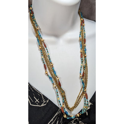 Vintage Premier Designs Sedona Boho Southwestern Layered Necklace NWT