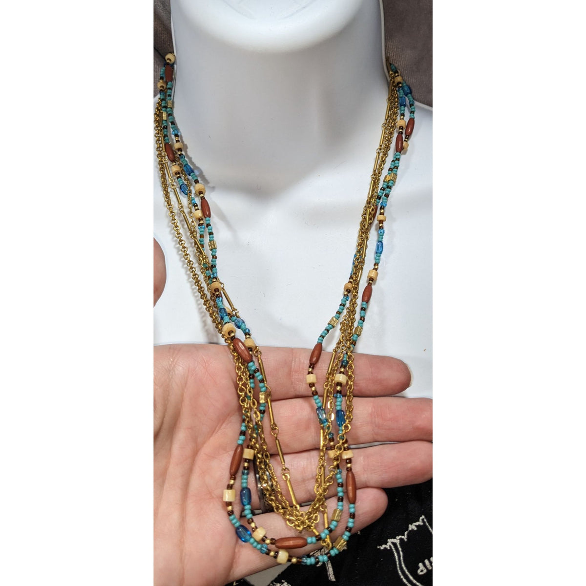 Vintage Premier Designs Sedona Boho Southwestern Layered Necklace NWT