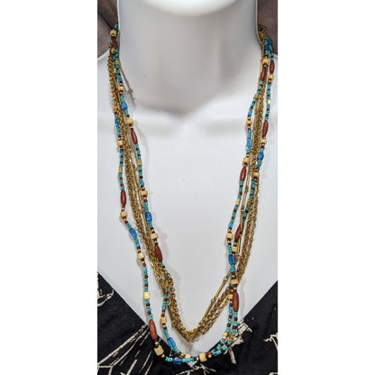 Vintage Premier Designs Sedona Boho Southwestern Layered Necklace NWT