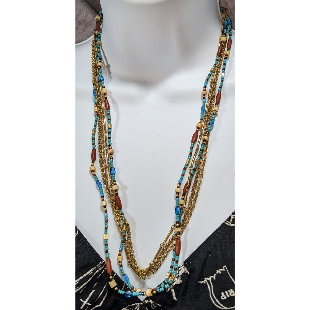 Vintage Premier Designs Sedona Boho Southwestern Layered Necklace NWT