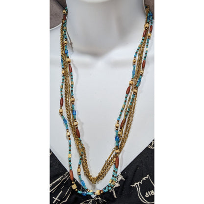 Vintage Premier Designs Sedona Boho Southwestern Layered Necklace NWT