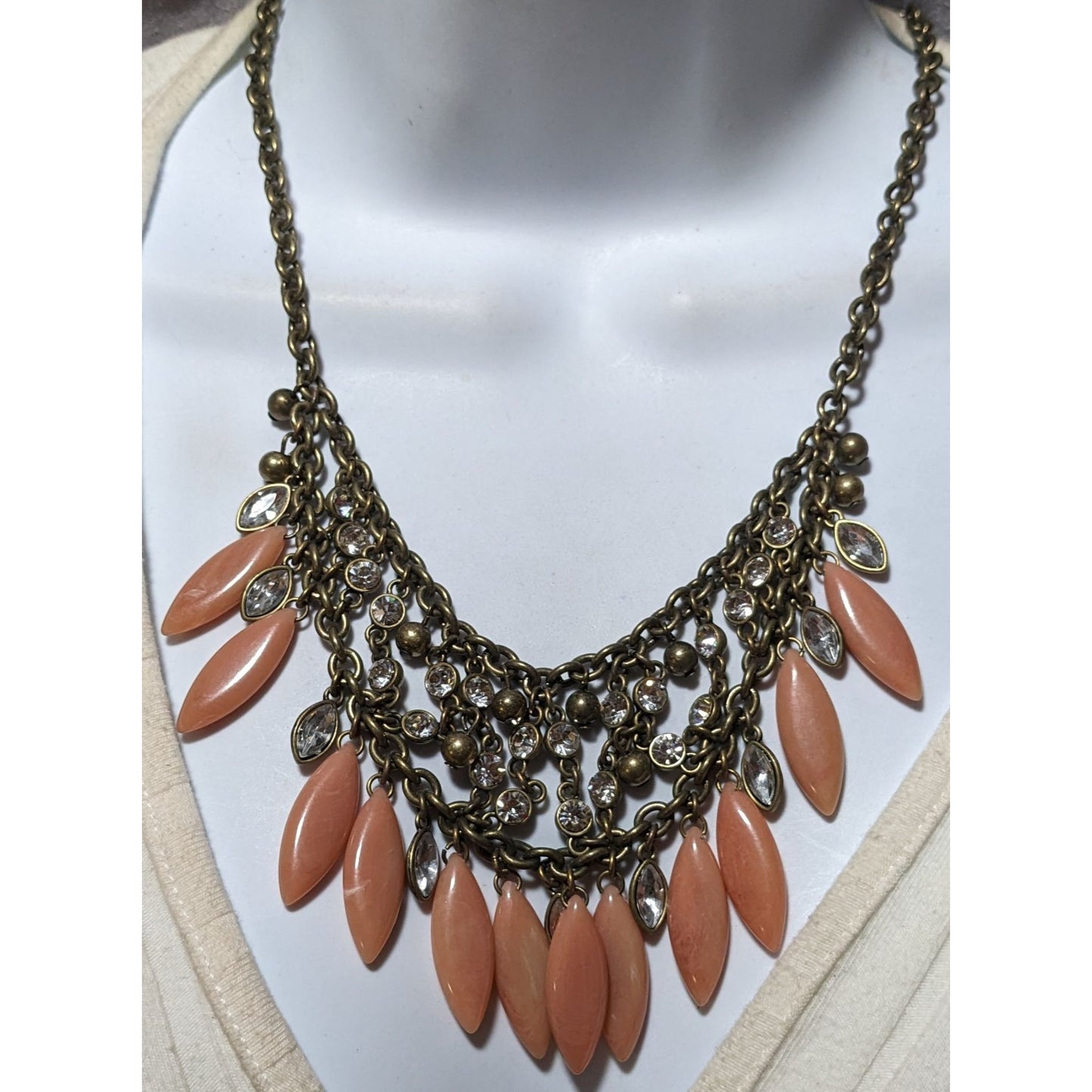 Bohemian Glam Pink Beaded Fringe Necklace