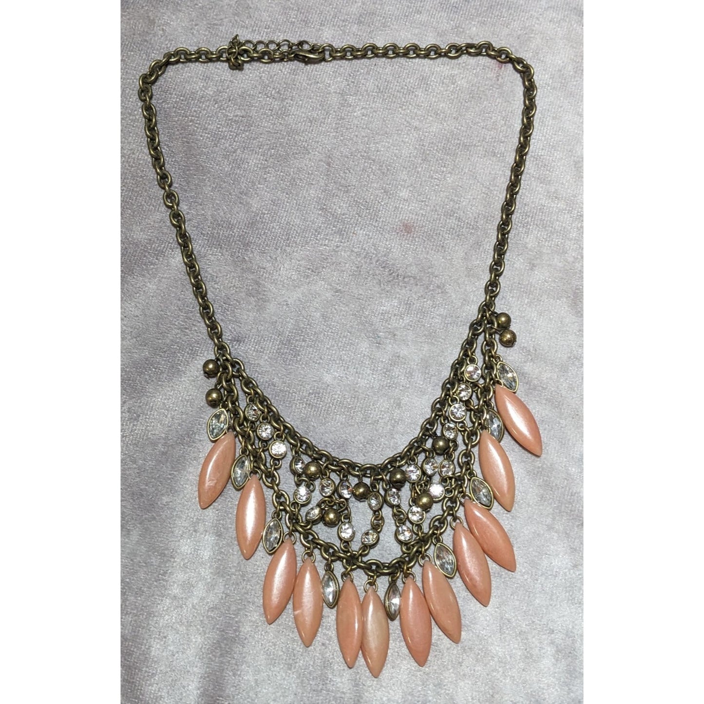 Bohemian Glam Pink Beaded Fringe Necklace