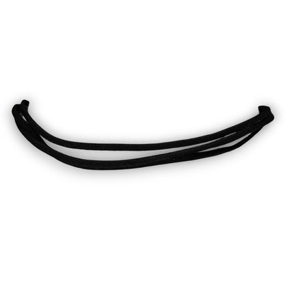Gothic Minimalist Black Faux Suede Triple Strand Choker Necklace 11 Inch